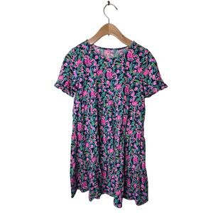 LILLY PULITZER Tiered Ruffle Sleeve Dress Girls XL 12-14 Style 009242